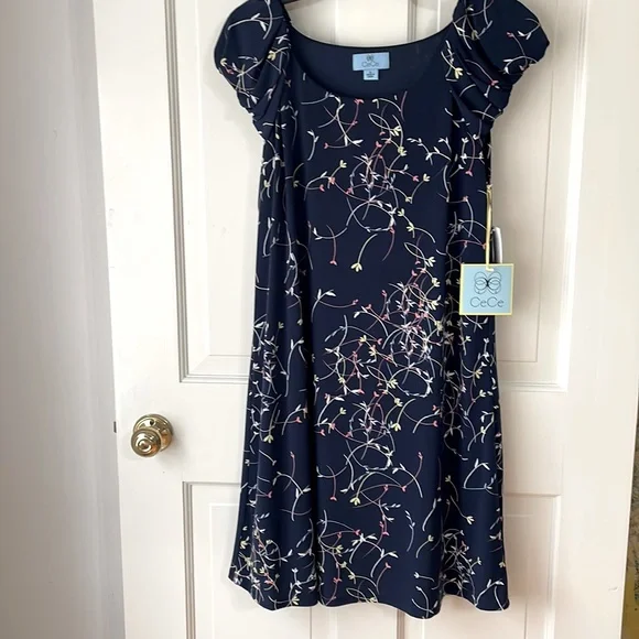 Cece Dresses | Cece Blue Floral Dress In Size M | Color: Blue | Size: M | Ritz2001's Closet